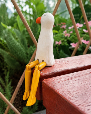 Hand-Carved Wooden Bird Figurine
