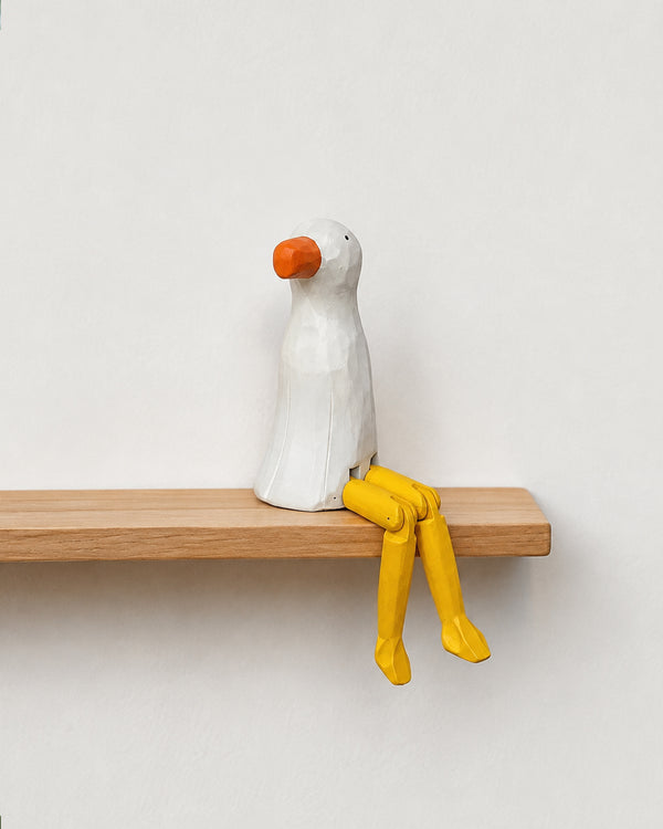 Hand-Carved Wooden Bird Figurine