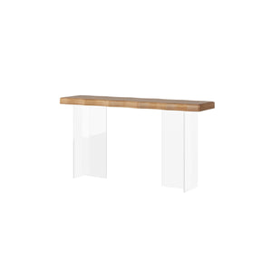 Solid Wood Top with Acrylic Leg Entryway Console Tables