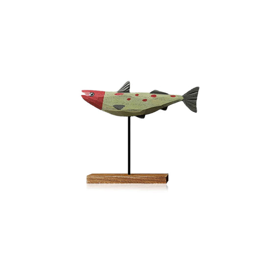 Freshwater Fish Hand-Crafted Wooden Sculpture