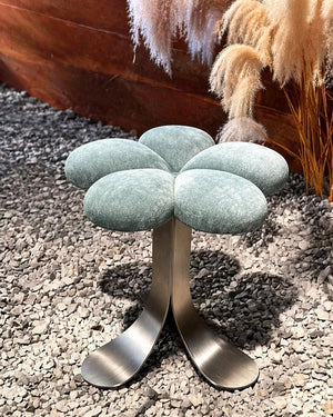 Flower Bouclé Accent Stool