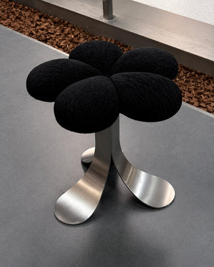 Flower Bouclé Accent Stool