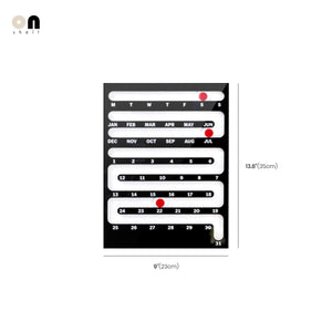 Bauhaus Sliding Perpetual Wall Calendar
