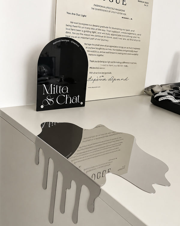 Modü Stainless Steel Melting Plate Sculpture Coaster