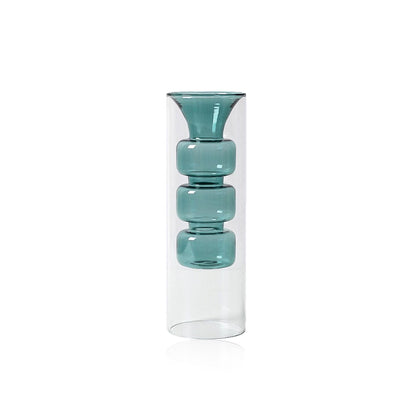 Double Glass Hydroponic Plant Vase