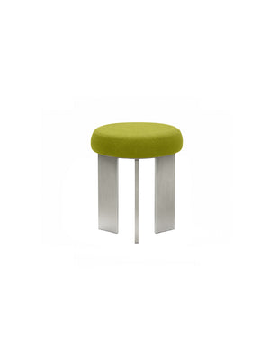 UOSU Linen-Top Stainless Steel Leg Accent Stool