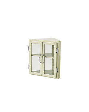 Metal MCM Vitrine Corner Mini Cabinet