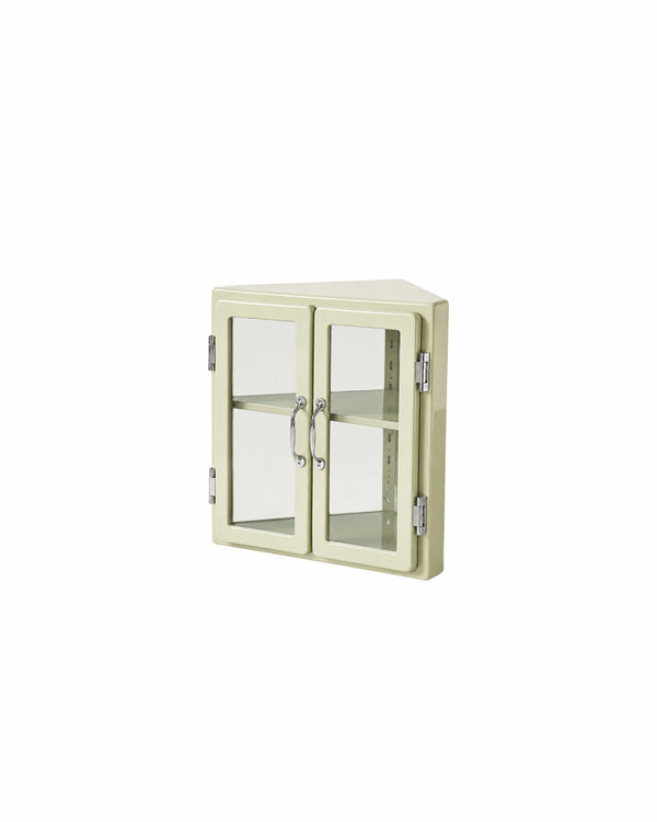 Metal MCM Vitrine Corner Mini Cabinet