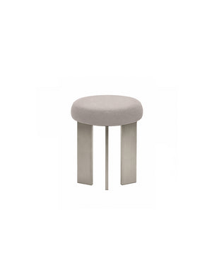UOSU Linen-Top Stainless Steel Leg Accent Stool