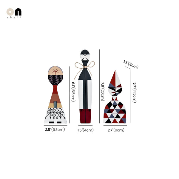 Wood Handcrafted Character Figurines