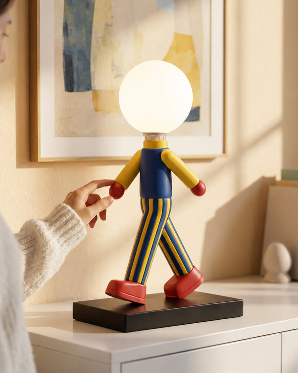 Dopamine Walking Figure Globe Table Lamp
