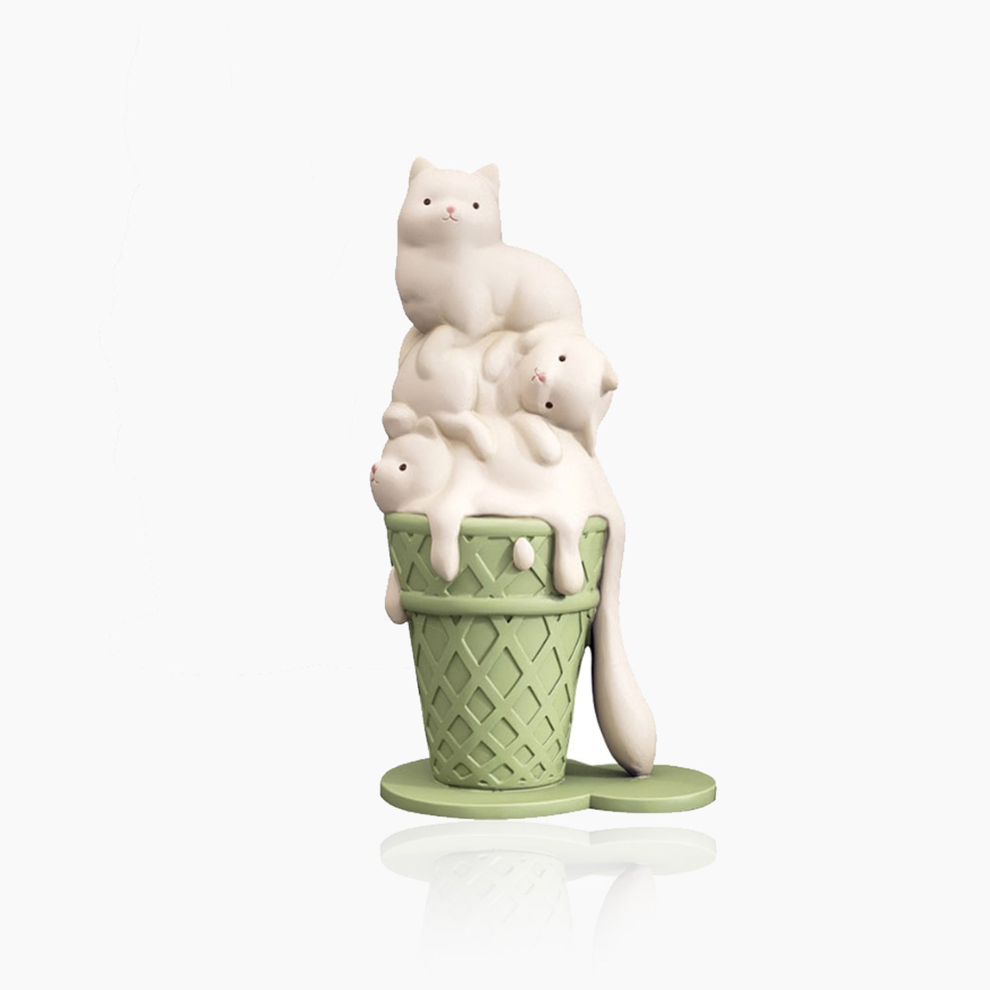 Ice Cream Melting Cat Sculpture