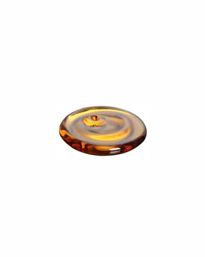 Amber Glass Incense Holder