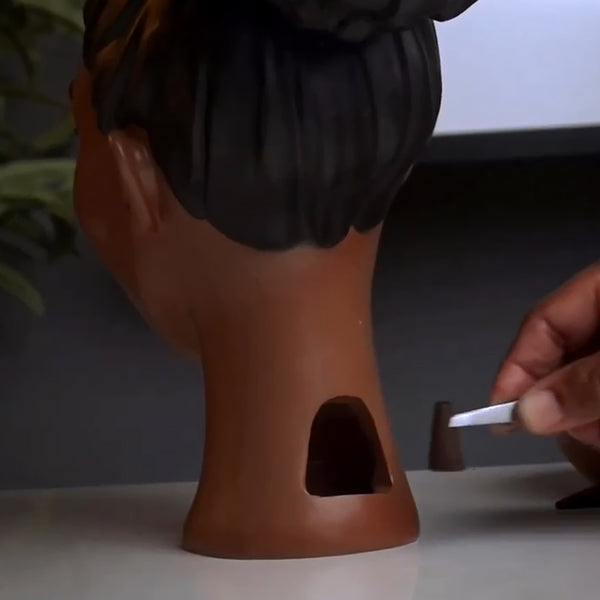 Smoking Women Incense Holder