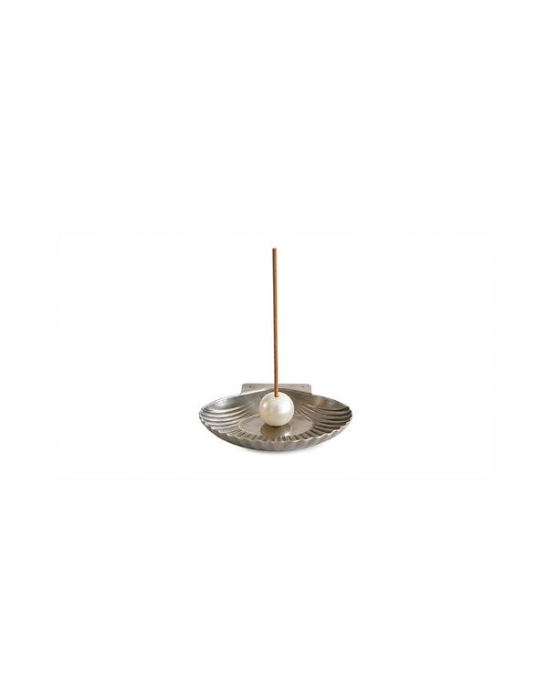 Stainless Steel Scallop Vintage Incense Holder