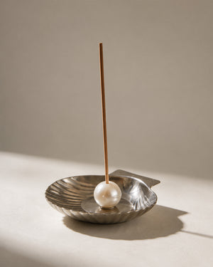 Stainless Steel Scallop Vintage Incense Holder