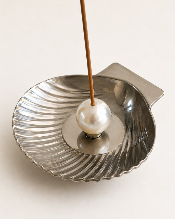 Stainless Steel Scallop Vintage Incense Holder