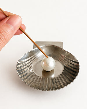 Stainless Steel Scallop Vintage Incense Holder