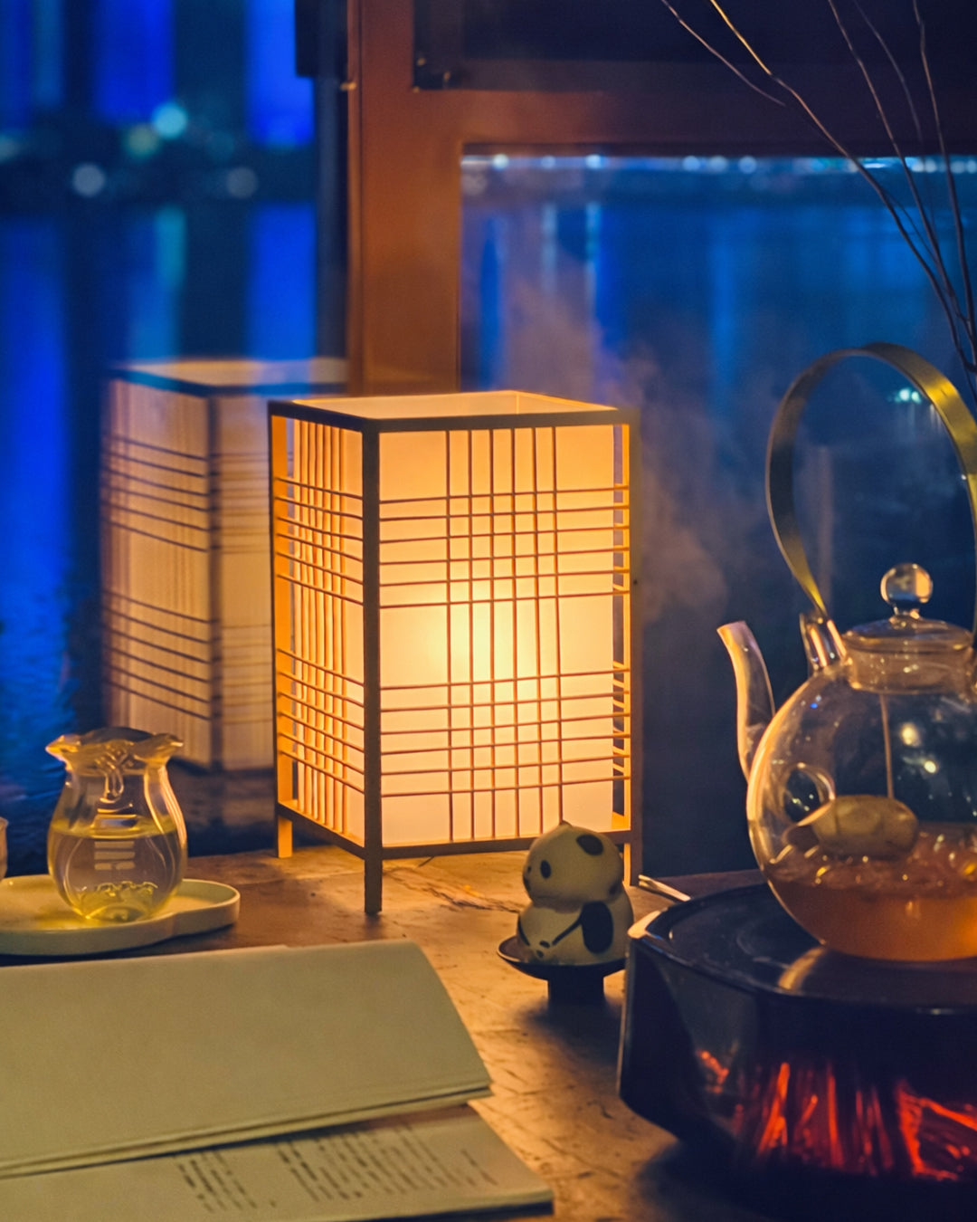 Yū Tokyo Bamboo Woven Japanese Table Lamp