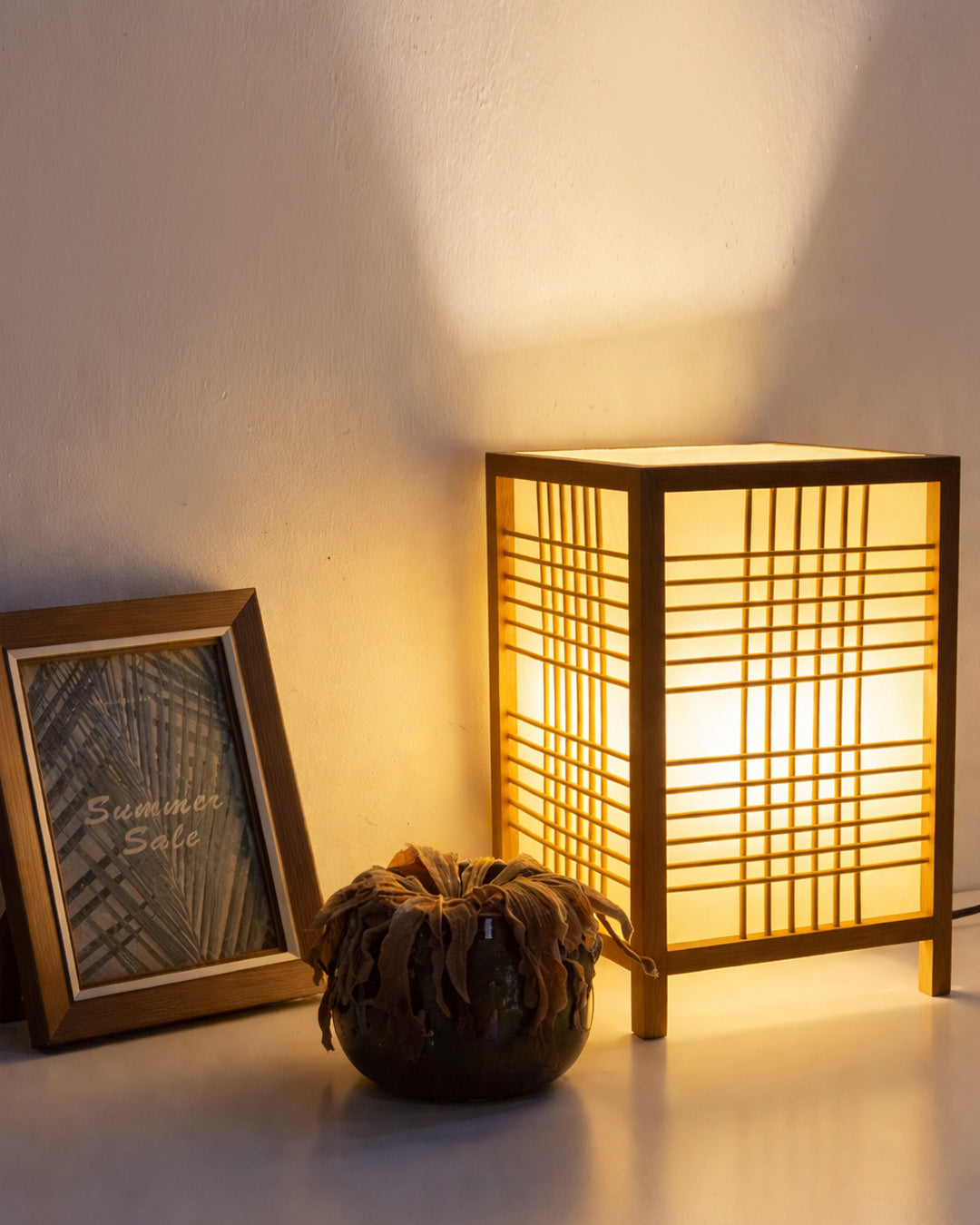 Yū Tokyo Bamboo Woven Japanese Table Lamp