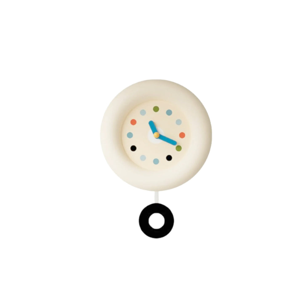 Japanese Minimalist Beige Pendulum Wall Clock