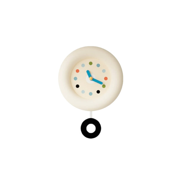 Japanese Minimalist Beige Pendulum Wall Clock