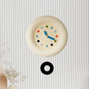 Japanese Minimalist Beige Pendulum Wall Clock