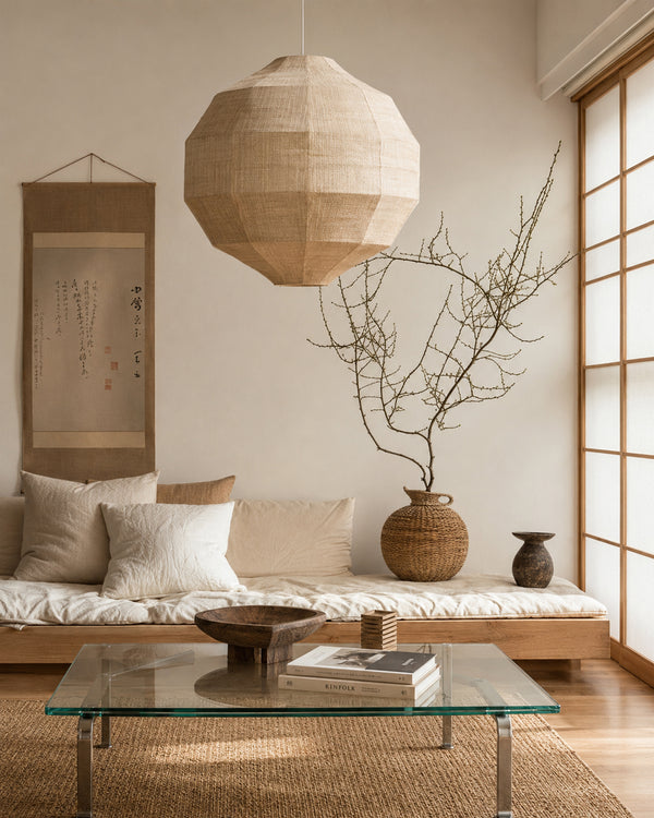 Yū Tokyo Wabi-Sabi Natural Plant Fiber Pendant Light