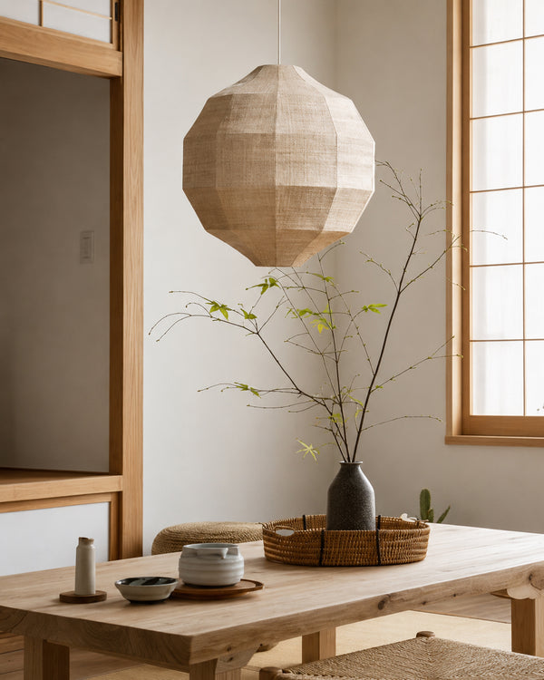 Yū Tokyo Wabi-Sabi Natural Plant Fiber Pendant Light