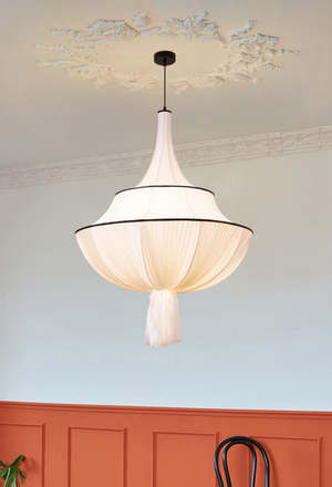 Pleated Fabric Japandi  Pendant Ceiling Light