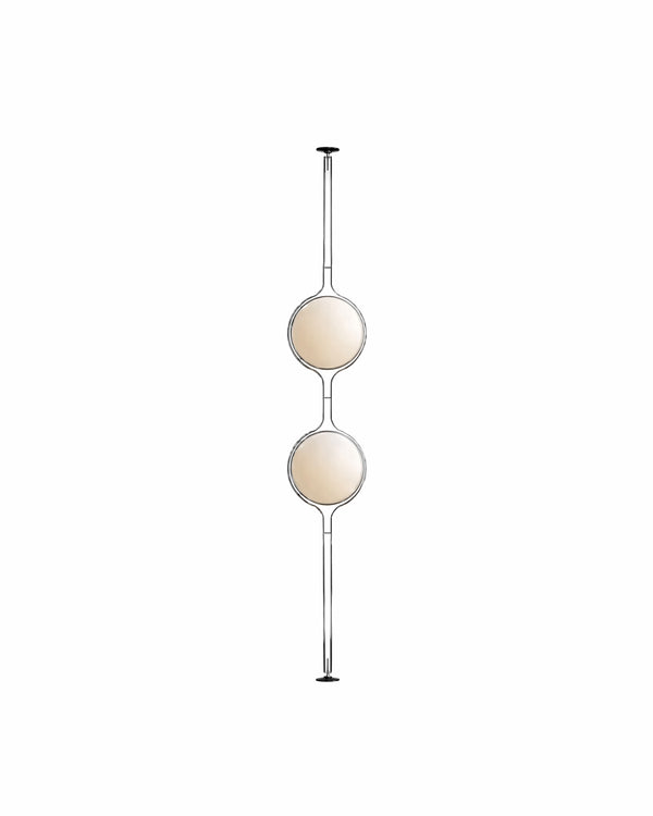 Acrylic Globe Floor-to-Ceiling Standing Light