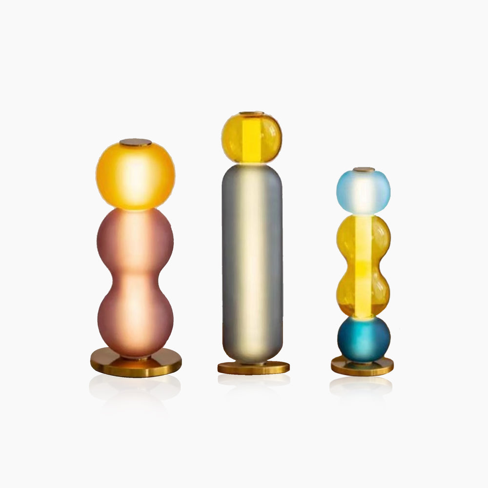 Lampe de table nordique en verre coloré