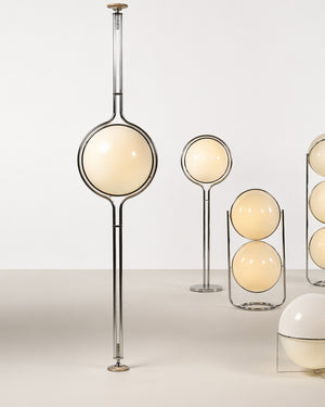 Acrylic Globe Floor-to-Ceiling Standing Light