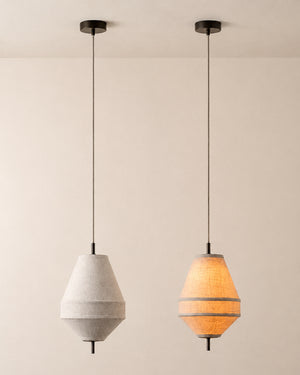 Yū Tokyo Japanese Linen Fabric Pendant Ceiling Light