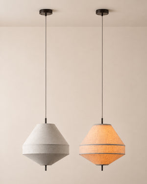 Yū Tokyo Japanese Linen Fabric Pendant Ceiling Light