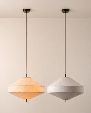 Yū Tokyo Japanese Linen Fabric Pendant Ceiling Light