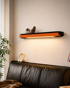 Retro Industrial  Iron Bar LED Shelf Wall Lamp