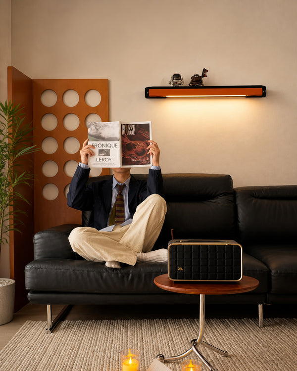 Retro Industrial  Iron Bar LED Shelf Wall Lamp
