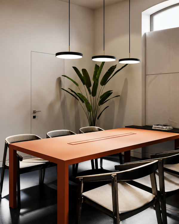 Carl Lighting Round Plate Remote Control Pendant Ceiling Light