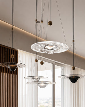 Carl Lighting Ripple Glass Pendant Light