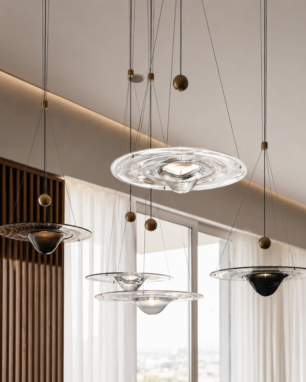Carl Lighting Ripple Glass Pendant Light