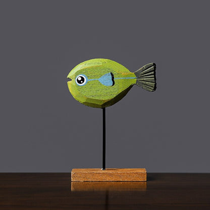 Freshwater Fish Hand-Crafted Wooden Sculpture