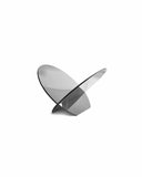 Studio Lima Stainless Steel Oval Floor Magazine Rack