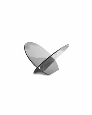 Studio Lima Stainless Steel Oval Floor Magazine Rack