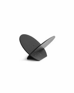 Studio Lima Stainless Steel Oval Floor Magazine Rack