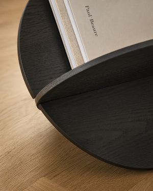 Studio Lima Stainless Steel Oval Floor Magazine Rack