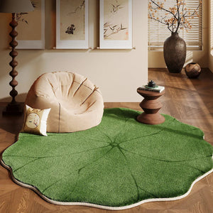 MokoMoko Lotus Leaves Round Rug