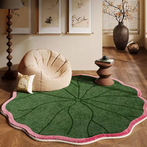 MokoMoko Lotus Leaves Round Rug