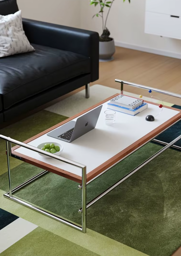 MCM Stainless Steel Lift Top Coffee Table