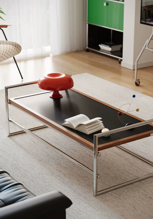 MCM Stainless Steel Lift Top Coffee Table